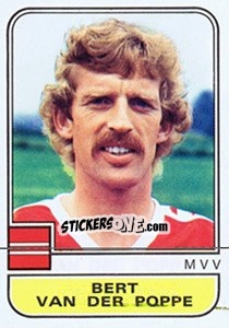 Sticker Bert van der Poppe - Voetbal 1981-1982 - Panini