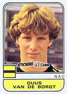 Sticker Guus van de Borgt - Voetbal 1981-1982 - Panini