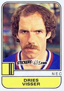 Sticker Dries Visser - Voetbal 1981-1982 n. 203 - Panini