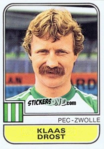 Sticker Klaas Drost - Voetbal 1981-1982 - Panini