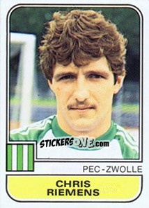Sticker Chris Riemens - Voetbal 1981-1982 - Panini