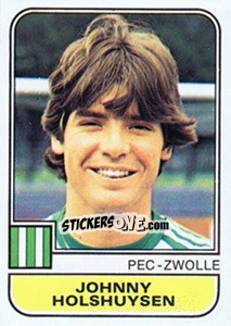Sticker Johnny Holshuysen - Voetbal 1981-1982 - Panini