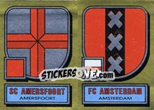 Sticker Badge SC Amersfoort / Badge FC Amsterdam - Voetbal 1981-1982 n. 365 - Panini