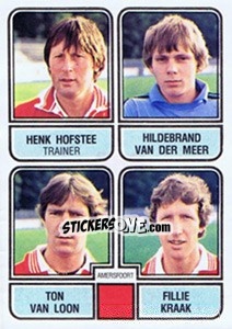 Sticker Henk Hofstee / Hildebrand van der Meer / Tom van Loon / Fillie Kraak - Voetbal 1981-1982 - Panini