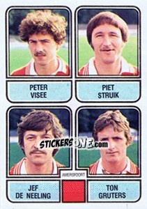 Sticker Peter Visee / Piet Struik / Jef de Neeling / Tom Gruters - Voetbal 1981-1982 n. 368 - Panini