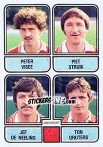 Figurina Peter Visee / Piet Struik / Jef de Neeling / Tom Gruters - Voetbal 1981-1982 - Panini