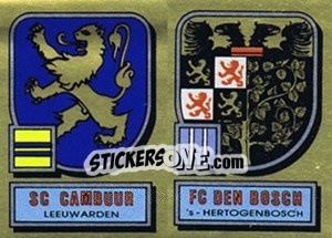 Cromo Badge SC Cambuur / Badge FC Den Bosch - Voetbal 1981-1982 - Panini