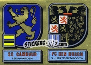Sticker Badge SC Cambuur / Badge FC Den Bosch - Voetbal 1981-1982 n. 372 - Panini