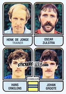 Sticker Henk de Jonge / Oscar Zijlstra / Hans Erkelens / Johan Groote - Voetbal 1981-1982 n. 373 - Panini