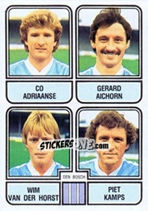 Sticker Co Adriaanse / Gerard Aichorn / Wim van der Horst / Piet Kamps - Voetbal 1981-1982 n. 377 - Panini