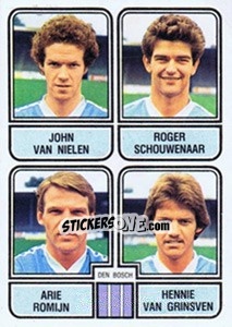 Sticker John van Nielen / Roger Schouwenaar / Arie Romijn / Hennie van Grinsven - Voetbal 1981-1982 n. 378 - Panini