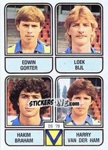 Sticker Edwin Gorter / Loek Bijl / Hakim Braham / Harry van der Ham - Voetbal 1981-1982 - Panini