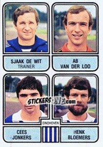 Sticker Sjaak de Wit / Ab van der Loo / Cees Jonkers / Henk Bloemers - Voetbal 1981-1982 - Panini