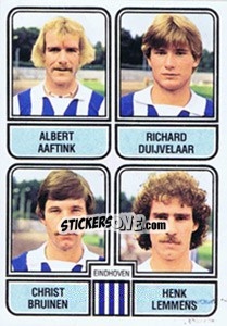 Sticker Albert Aaftink / Richard Duijvelaar / Christ Bruinen / Henk Lemmens - Voetbal 1981-1982 n. 384 - Panini
