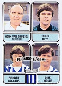 Sticker Henk van Brussel / Hiddo Reys / Reinder Dolstra / Dirk Visser - Voetbal 1981-1982 - Panini
