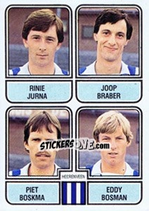 Sticker Rinie Jurna / Joop Braber / Piet Boskma / Eddy Bosman - Voetbal 1981-1982 n. 395 - Panini