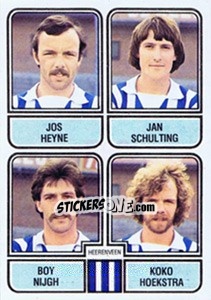 Sticker Jos Heyne / Jan Schulting / Boy Nijgh / Koko Hoekstra - Voetbal 1981-1982 - Panini