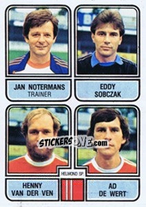 Sticker Jan Notermans / Eddy Sobczak / Henny van der Ven / Ad de Wert - Voetbal 1981-1982 - Panini