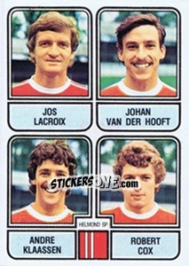 Sticker Jos Lacroix / Johan van der Hooft / Andre Klaassen / Robert Cox - Voetbal 1981-1982 n. 398 - Panini