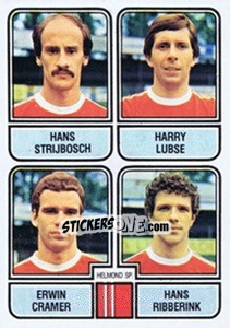 Sticker Hans Strijbosch / Harry Lubse / Erwin Cramer / Hans Ribberink - Voetbal 1981-1982 - Panini