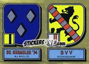 Cromo Badge SC Heracles '74 / Badge SVV - Voetbal 1981-1982 - Panini