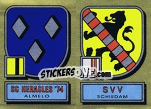 Sticker Badge SC Heracles '74 / Badge SVV - Voetbal 1981-1982 n. 400 - Panini