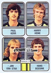 Cromo Paul Kerr / Harry Heine / Jan van Staa / Hans Bossink - Voetbal 1981-1982 - Panini