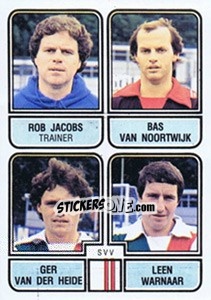 Sticker Rob Jacobs / Bas van Noortwijk / Ger van der Heide / Leen Warnaar - Voetbal 1981-1982 - Panini