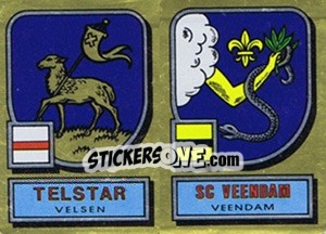 Sticker Badge Telstar / Badge SC Veendam - Voetbal 1981-1982 n. 407 - Panini