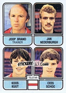 Cromo Joop Brand / Jan Nederburgh / Koos Kuut / Cees Schoo - Voetbal 1981-1982 - Panini