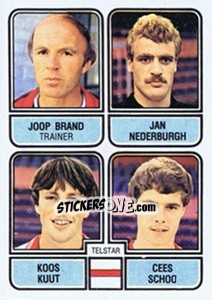 Figurina Joop Brand / Jan Nederburgh / Koos Kuut / Cees Schoo - Voetbal 1981-1982 n. 408 - Panini