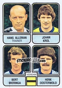 Sticker Hans Alleman / Johan Krol / Bert Wieringa / Henk Oosterwold - Voetbal 1981-1982 - Panini