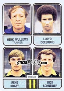 Sticker Henk Wullems / Lloyd Doesburg / Rene Kraay / Dick Schneider - Voetbal 1981-1982 n. 415 - Panini
