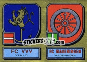 Sticker Badge FC VVV / Badge FC Wageningen - Voetbal 1981-1982 - Panini