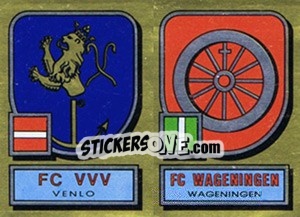 Sticker Badge FC VVV / Badge FC Wageningen - Voetbal 1981-1982 n. 421 - Panini