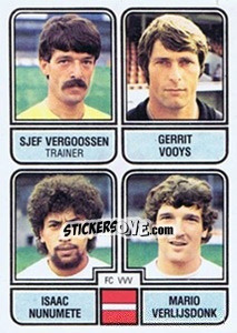 Sticker Sjef Vergoossen / Gerrit Vooys / Isaak Nunemete / Mario Verlijsdonk - Voetbal 1981-1982 n. 422 - Panini