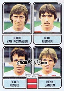 Sticker Gerrie van Rosmalen / Bert Riether / Peter Ressel / Henk Jansen - Voetbal 1981-1982 n. 424 - Panini