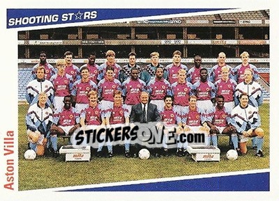 Sticker Aston Villa - Shooting Stars 1991-1992 - Merlin