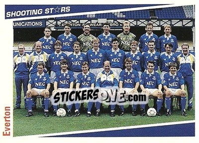 Sticker Everton - Shooting Stars 1991-1992 - Merlin
