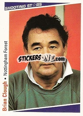 Sticker Clough Brian - Shooting Stars 1991-1992 - Merlin