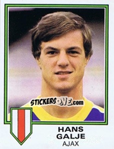 Cromo Hans Galje - Voetbal 1980-1981 - Panini