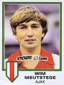 Sticker Wim Meutstege - Voetbal 1980-1981 n. 6 - Panini