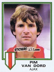 Sticker Pim van Dord - Voetbal 1980-1981 - Panini