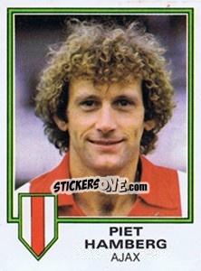 Sticker Piet Hamberg - Voetbal 1980-1981 - Panini