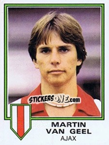 Sticker Martin van Geel - Voetbal 1980-1981 - Panini