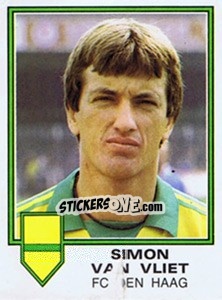 Sticker Simon van Vliet - Voetbal 1980-1981 - Panini