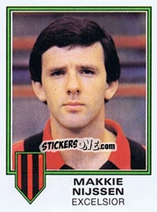 Sticker Makkie Nijssen - Voetbal 1980-1981 - Panini