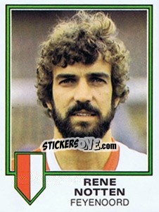 Sticker Rene Notten - Voetbal 1980-1981 - Panini