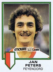 Sticker Jan Peters - Voetbal 1980-1981 - Panini