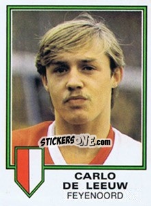 Sticker Carlo de Leeuw - Voetbal 1980-1981 - Panini